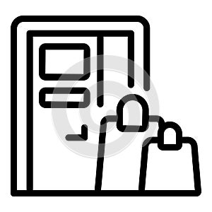 Electronic online store icon outline vector. Sale buy