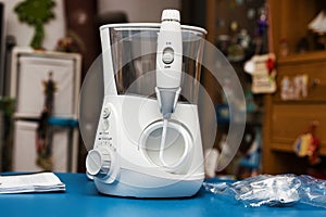 Electronic oral irrigator. Ensure your dental hygiene with an oral irrigator