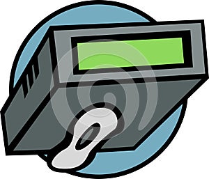 electronic pager vector illustration photo