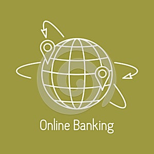 Electronic payment, internet finance. Earth