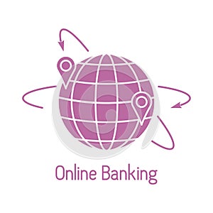 Electronic payment, internet finance. Earth