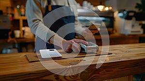 The electronic payment process.AI generated image