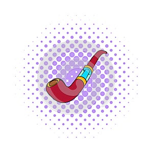 Electronic pipe icon, comics style