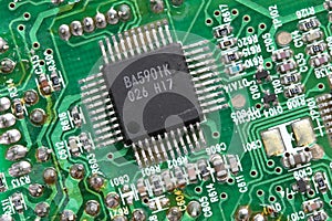Electronic printed circuit board photo