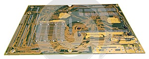 Electronic printed circuit Board on the side of the conductive tracks