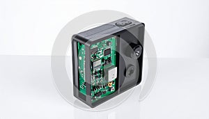 Electronic Prototype with Exposed Circuitry and Sensor