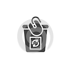 Electronic recycling waste vector icon