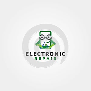 Electronic Repair vector logo design template