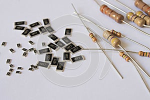 Electronic resistors and SMD components