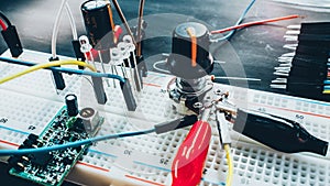 Electronic science engineering breadboard wires