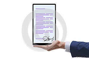 Electronic signature concept in the business