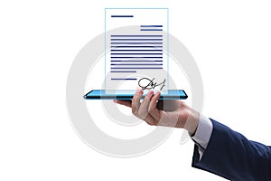 Electronic signature concept in the business