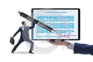 Electronic signature concept in the business