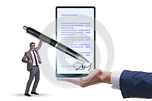 Electronic signature concept in the business