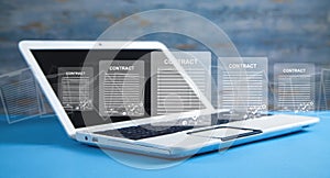 Electronic signature. Document management. Signing business contract