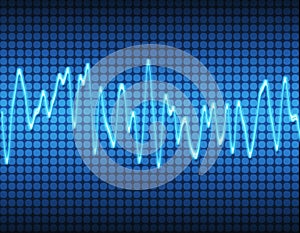 Electronic sine sound wave photo