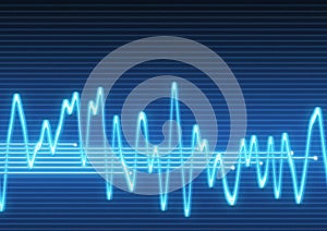 Electronic sine sound wave photo