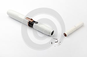 Electronic smoke device white background nobody