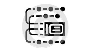 electronic stimulant glyph icon animation