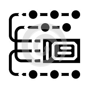 electronic stimulant glyph icon vector illustration