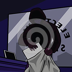 Electronic store robbery