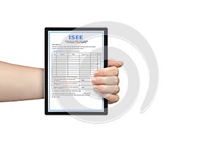 Electronic tax form photo