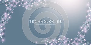 Electronic texture for computer technology. Engineering background concept. Motherboard computer generated abstract