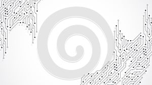 Electronic texture for computer technology, engineering concept illustration. Motherboard computer generated abstract