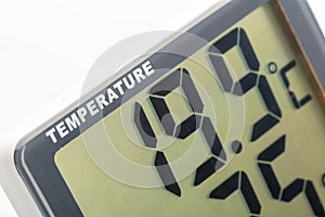 Electronic thermometer closeup