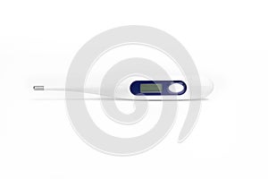 electronic thermometer on white background.device for measuring body temperature