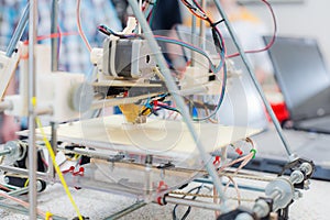 3D printer - electronic three dimensional plastic photo