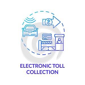 Electronic toll collection concept icon