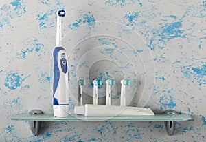 Electronic toothbrush and nozzles, paste