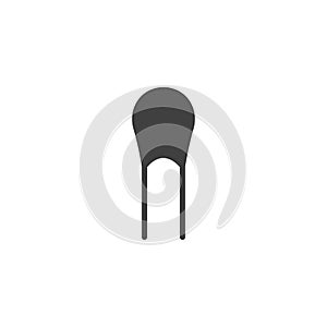 Electronic varistor vector icon photo