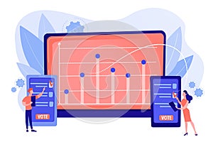 Electronic voting concept vector illustration