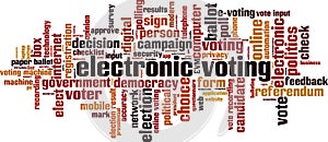 Electronic voting word cloud