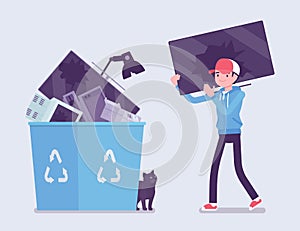 Electronic waste recycling, reuse and reprocessing of electrical equipment