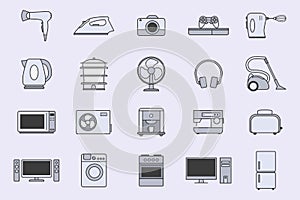 Electronics 02 icons set 01