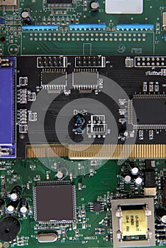 details of an electronics circuit board
