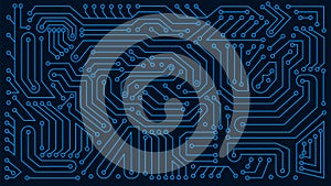 Electronics board. High tech circuit board vector background. Artificial intelligence circuit line style. Smart network