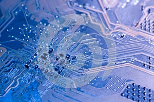 Electronics Circuit board background , close-up