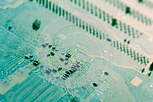 Electronics Circuit board background , close-up