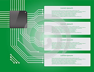Electronics circuit board Infographics