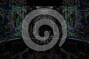 Electronics computer chip background