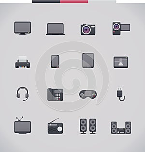 Electronics design icon set