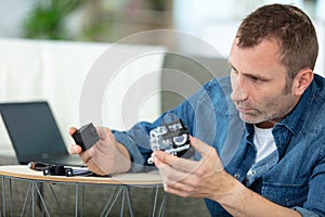 electronics development engineer man working