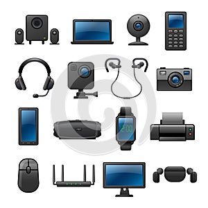 Electronics devices icons