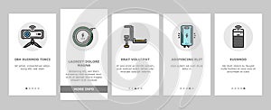 Electronics Digital Technology Onboarding Icons Set Vector