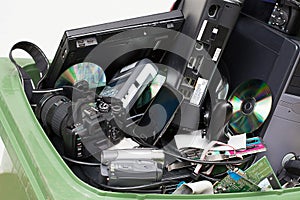 Electronics in dustbin
