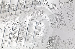 Printed drawings of electrical circuits
